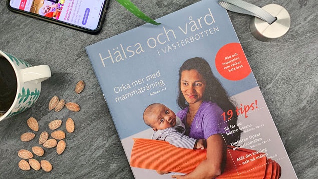 Omslag på tidningen Hälsa och vård i Västerbotten 2020