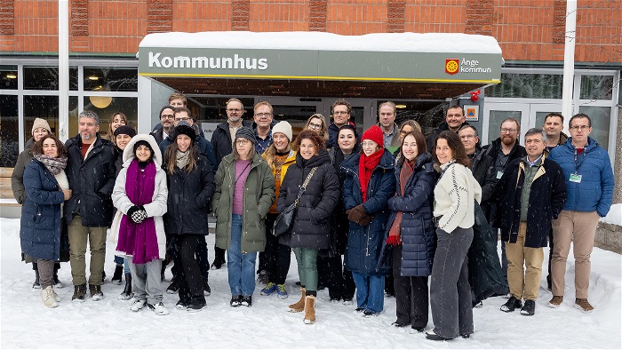 Gruppfoto av projektet UNLOCK med möte i Sundsvall 2026
